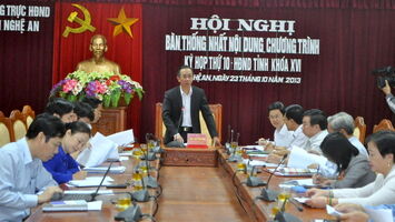 Thống nhất nội dung chương trình kỳ họp thứ 10, HĐND tỉnh khóa XVI