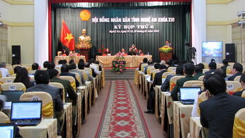 Hội đồng nhân dân tỉnh Nghệ An khóa XVI khai mạc kỳ họp thứ 6