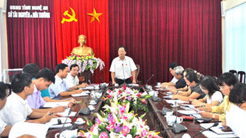 Đoàn đại biểu Quốc hội Nghệ An làm việc với Sở Tài nguyên – Môi trường