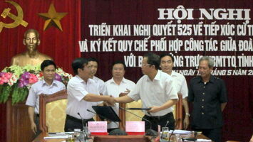 Ký kết quy chế phối hợp công tác giữa Đoàn ĐBQH và Ban Thường trực Ủy ban MTTQ tỉnh