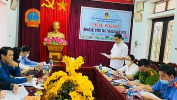 Ban Pháp chế HĐND tỉnh giám sát tại Tòa án nhân dân huyện Diễn Châu