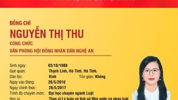 Tiểu sử tóm tắt và chương trình hành động của ứng cử viên đại biểu Quốc hội Nguyễn Thị Thu