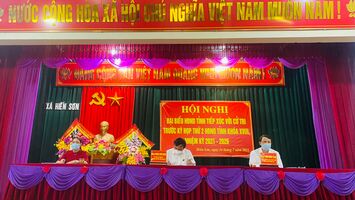 Đại biểu HĐND tỉnh tiếp xúc cử tri trước kỳ họp thứ 2 tại xã Hiến Sơn, huyện Đô Lương