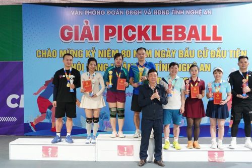 Bế mạc và trao thưởng Giải Pickleball Kỷ niệm 80 năm Ngày bầu cử đầu tiên của HĐND tỉnh Nghệ An