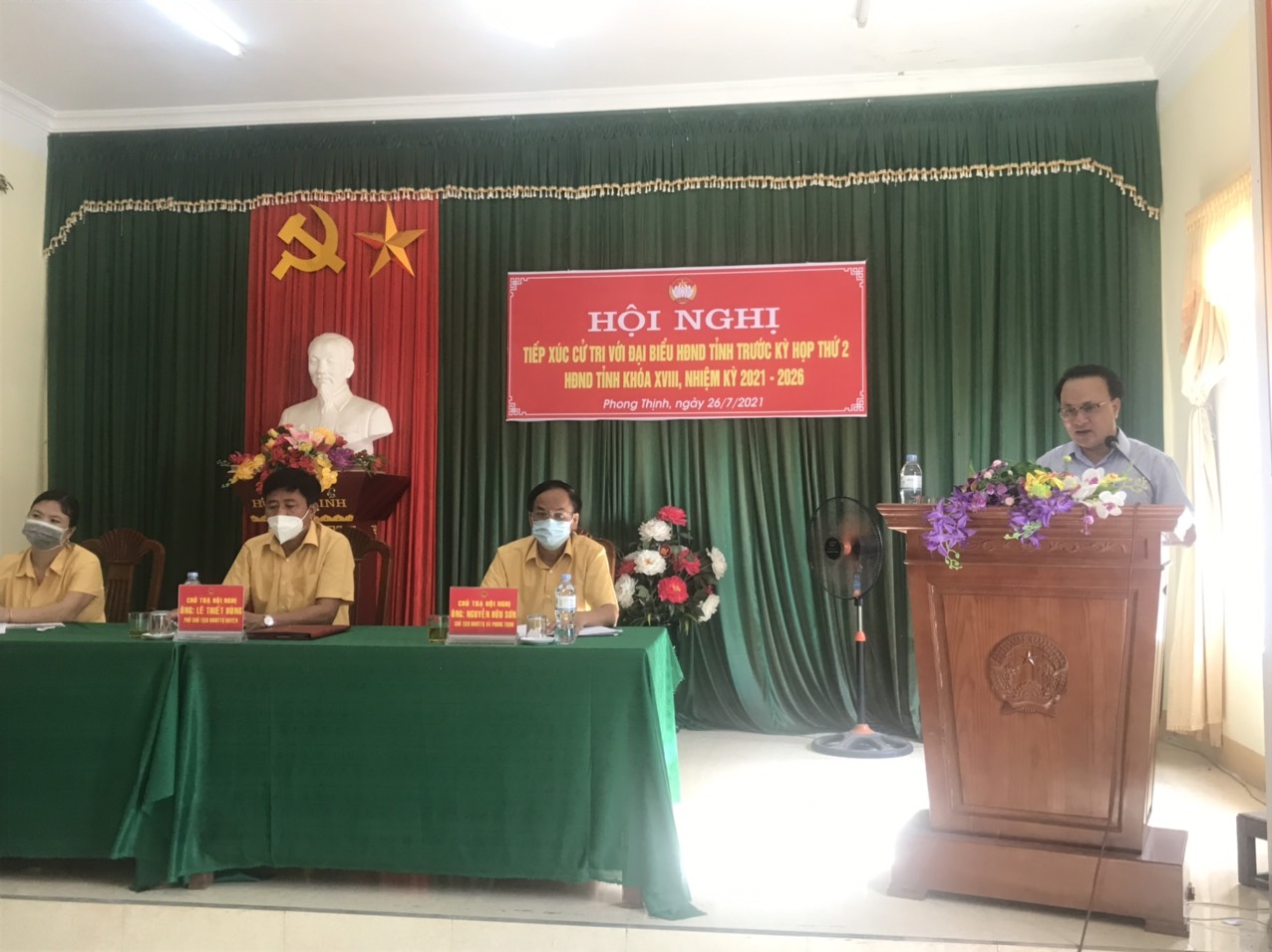 Đại biểu HĐND tỉnh tiếp xúc cử tri tại xã Phong Thịnh, huyện Thanh Chương trước kỳ họp thứ 2